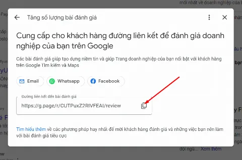 Cách lấy QR code đánh giá Google